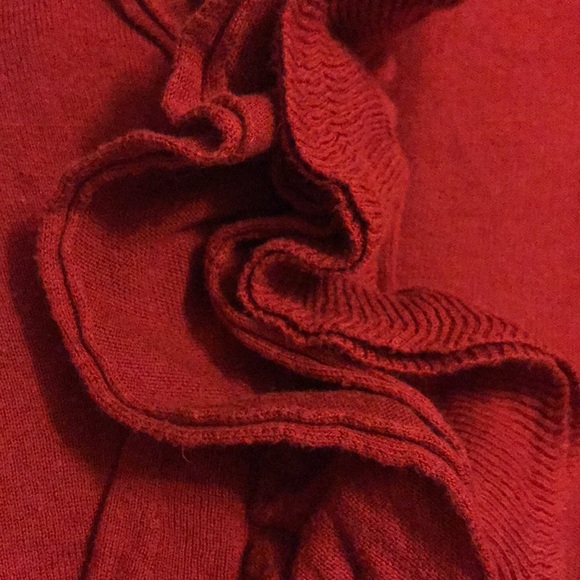 Red Ruffle Cardigan - Picture 2 of 3